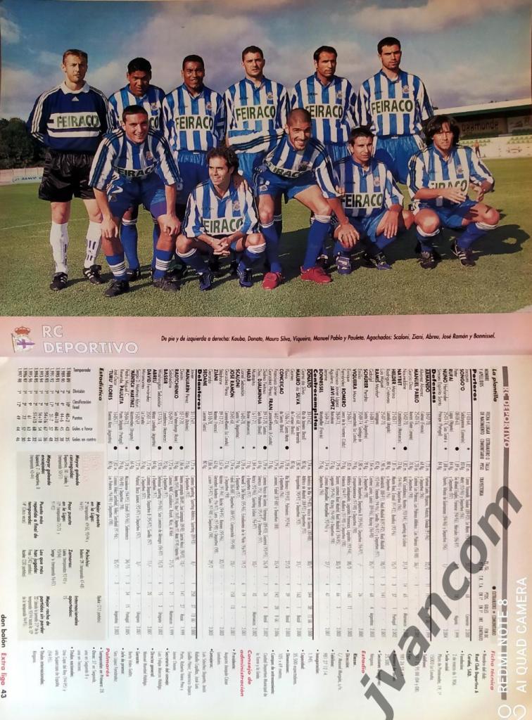 DON BALON EXTRA LIGA 98/99. Чемпионат Испании по футболу. Превью сезона 1998-99. 4