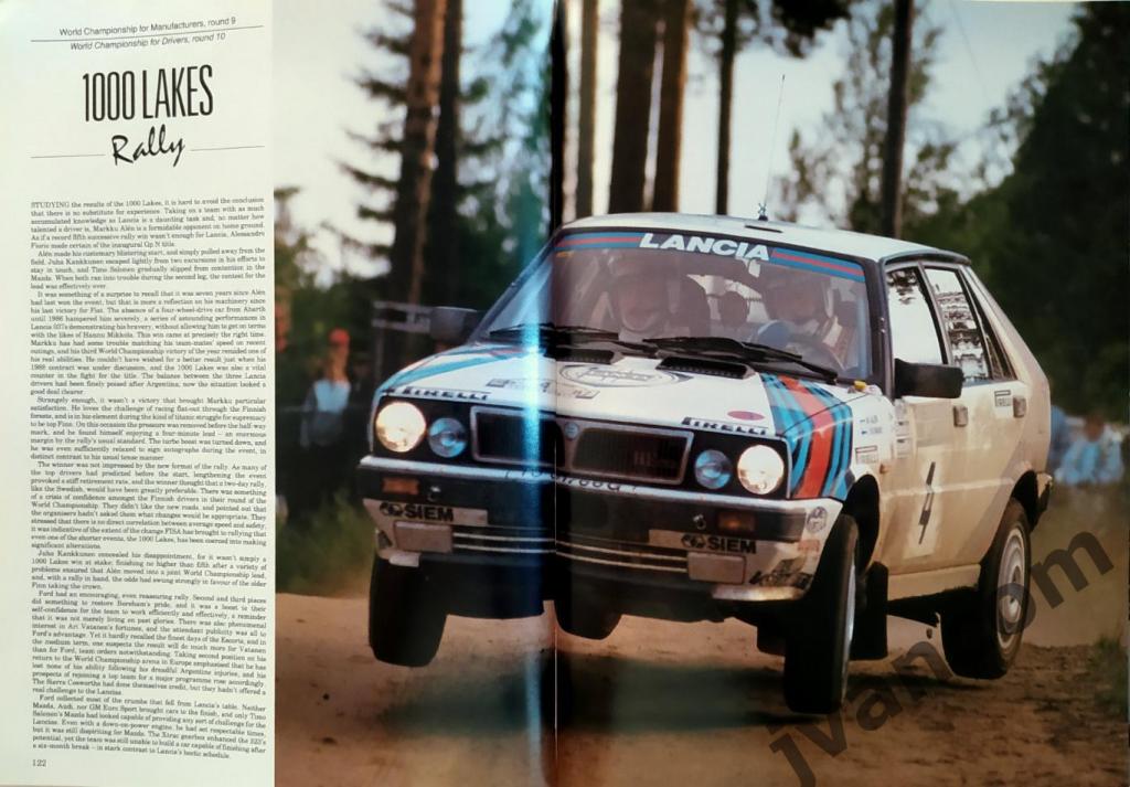 Автоспорт. Ралли WRC. RALLYCOURSE 1987-88. Чемпионат Мира. Сезон 1987 года. 4