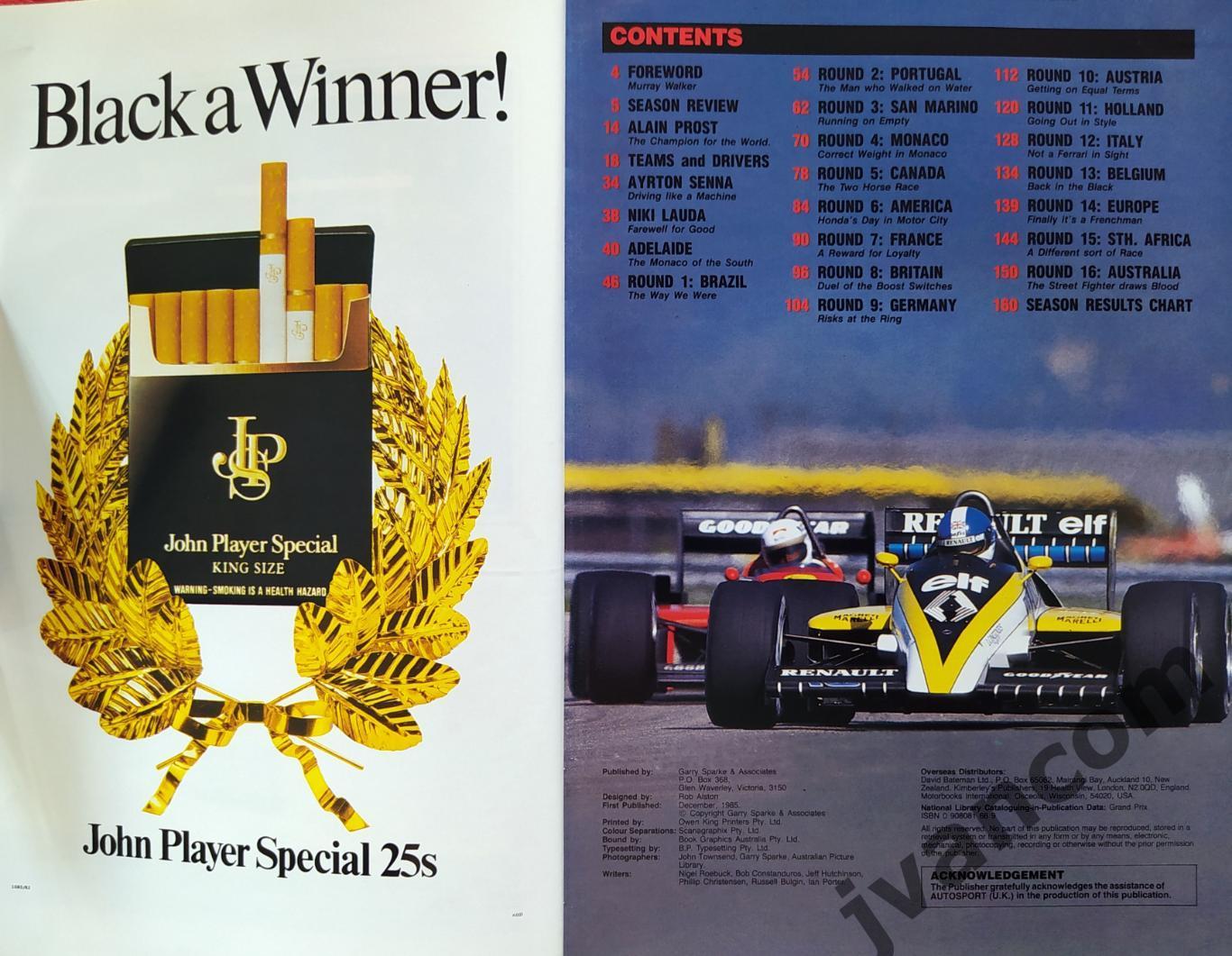 Автоспорт. Формула-1. Чемпионат Мира. Сезон 1985 года. Итоги. 1