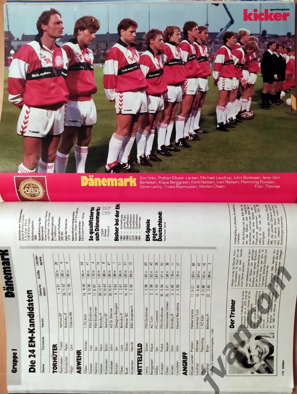 KICKER SONDERHEFT. Чемпионат Европы по футболу 1988 года. Превью участников. 6
