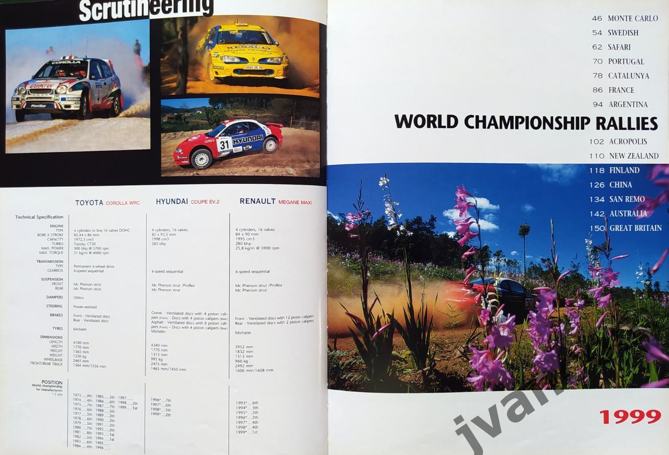 Автоспорт. Ралли WRC. RALLY YEARBOOK 1999-2000. Чемпионат Мира. Сезон 1999 года. 3
