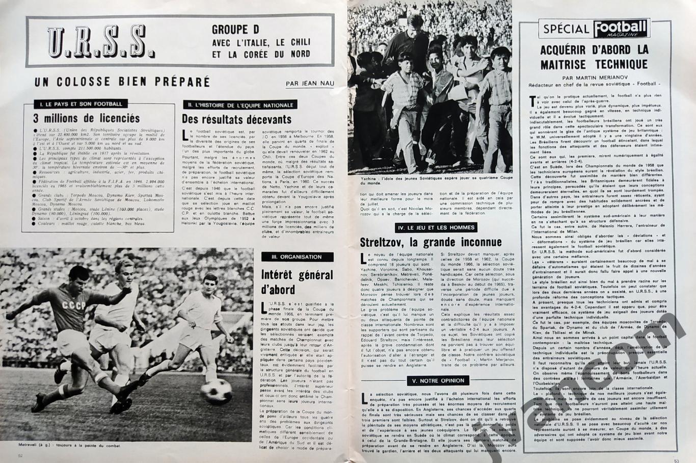 Журнал FOOTBALL MAGAZINE №77 за 1966 год. 1