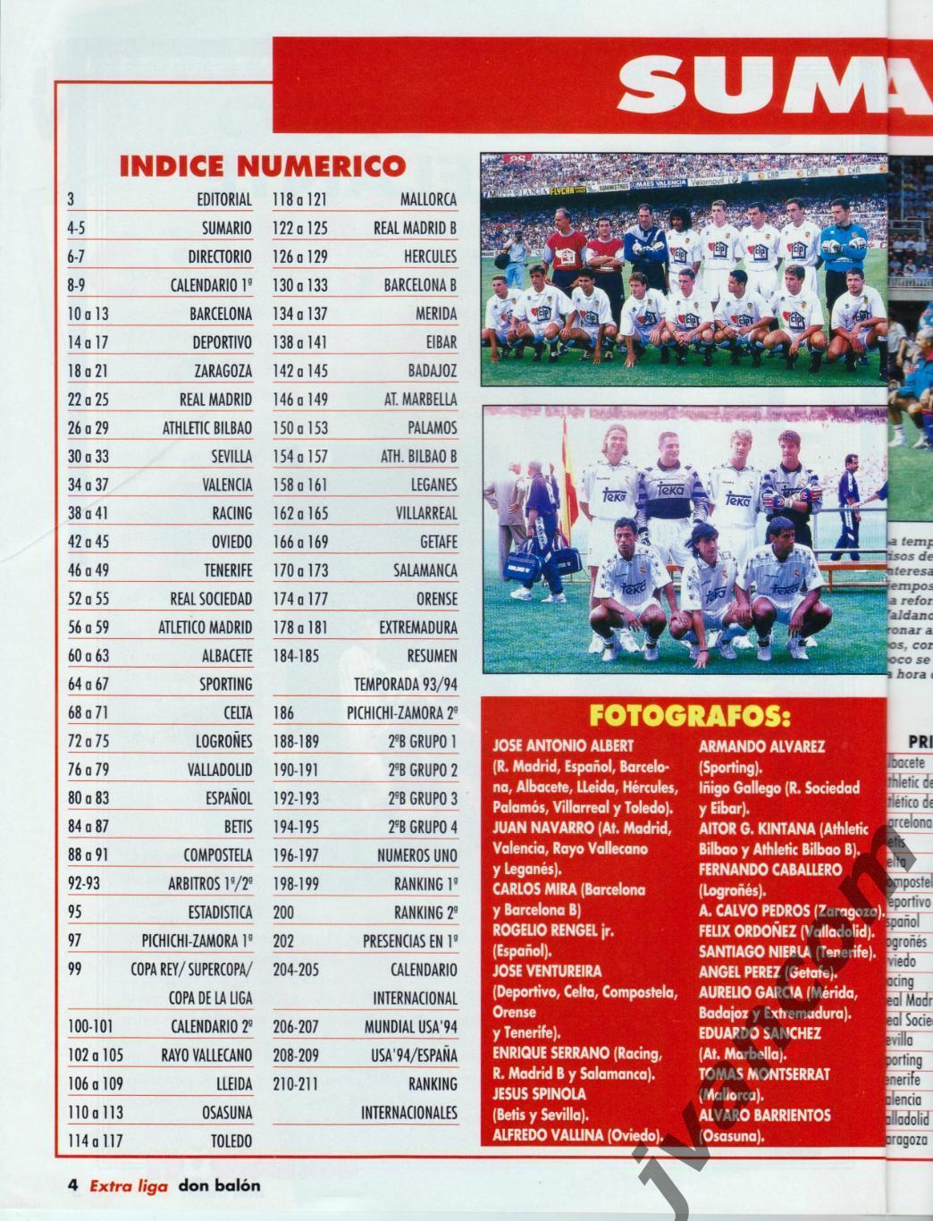 DON BALON EXTRA LIGA 94-95. Чемпионат Испании по футболу. Превью сезона 1994-95. 1