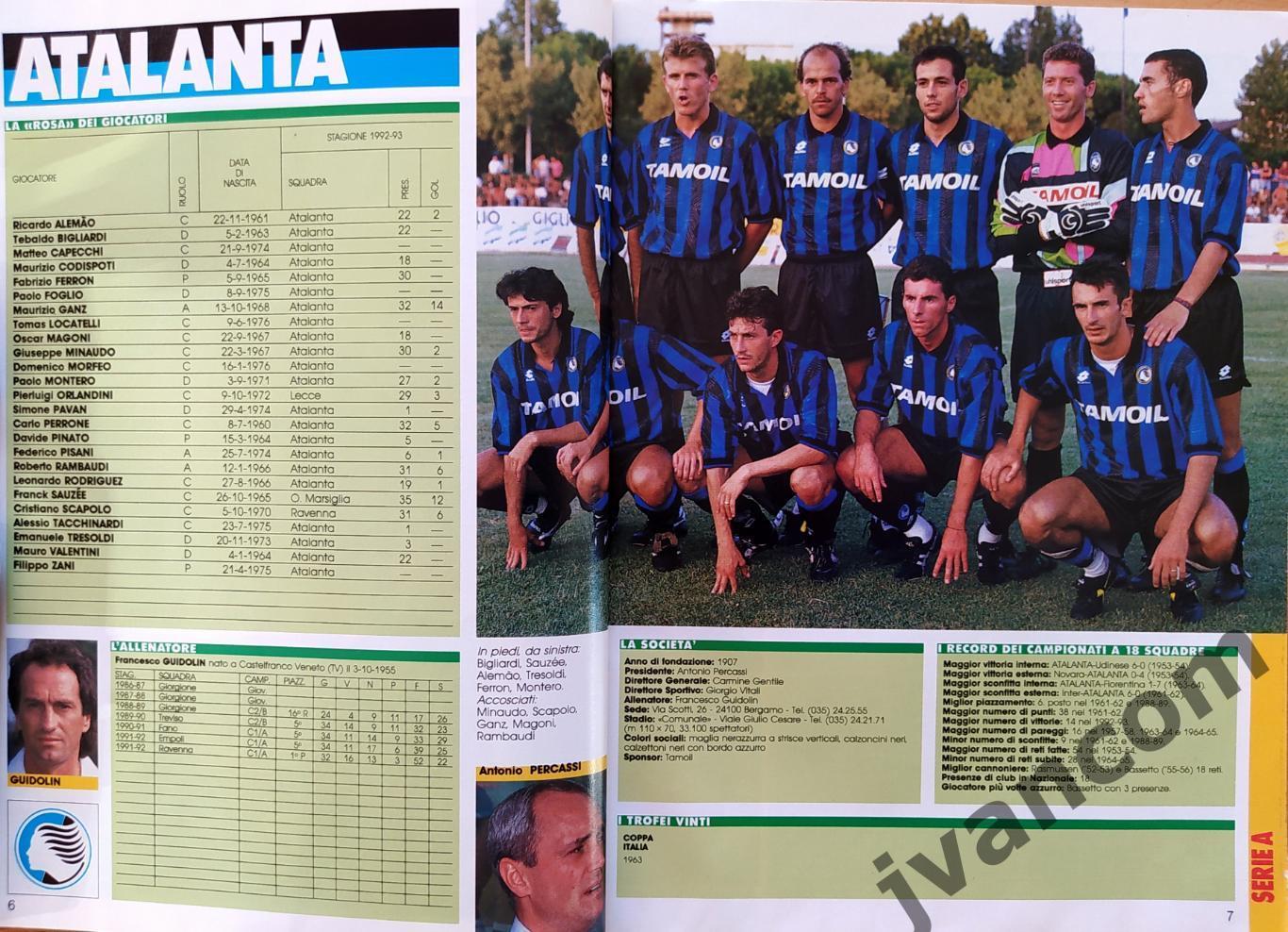 CALCIOITALIA 1993-94. Чемпионат Италии по футболу. Превью сезона 1993-94. 2