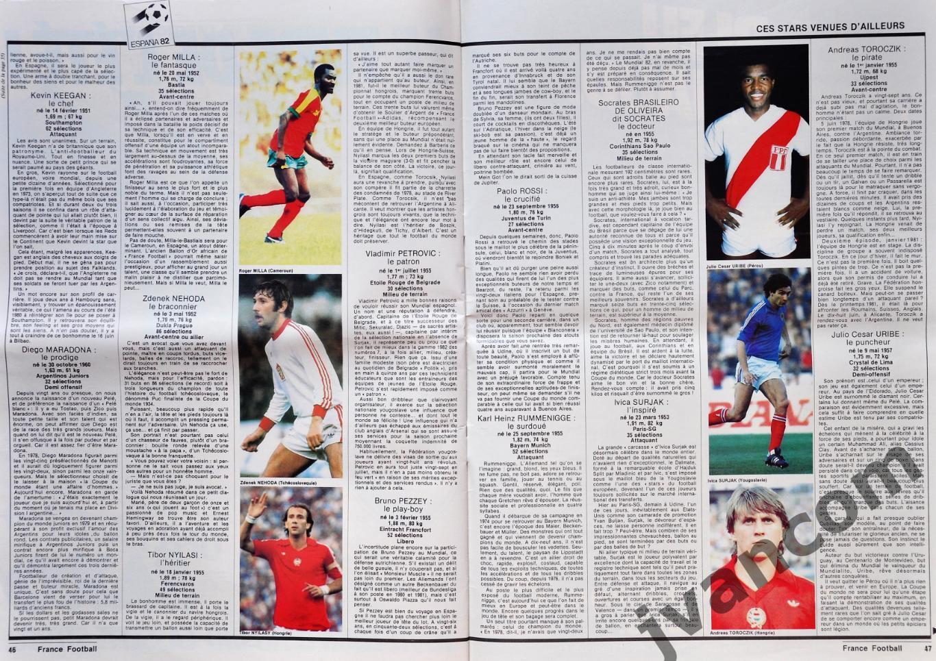 Чемпионат Мира по футболу в Испании 1982 года на страницах FRANCE FOOTBALL №1888 6