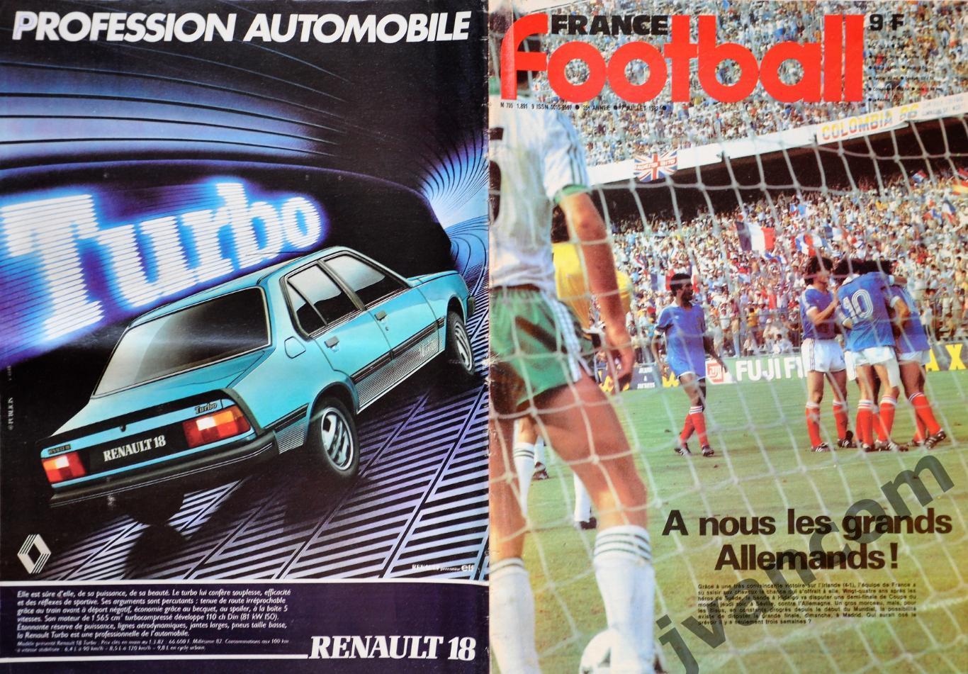 ДЛЯ ОЗНАКОМЛЕНИЯ... Журнал FRANCE FOOTBALL №1891 за 1982 год. 7