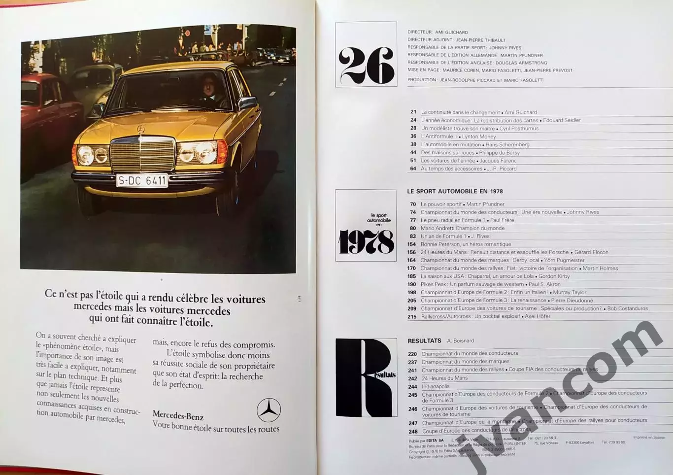 Автоспорт. L'Annee Automobile / Автомобильный Год 1978/79. 1