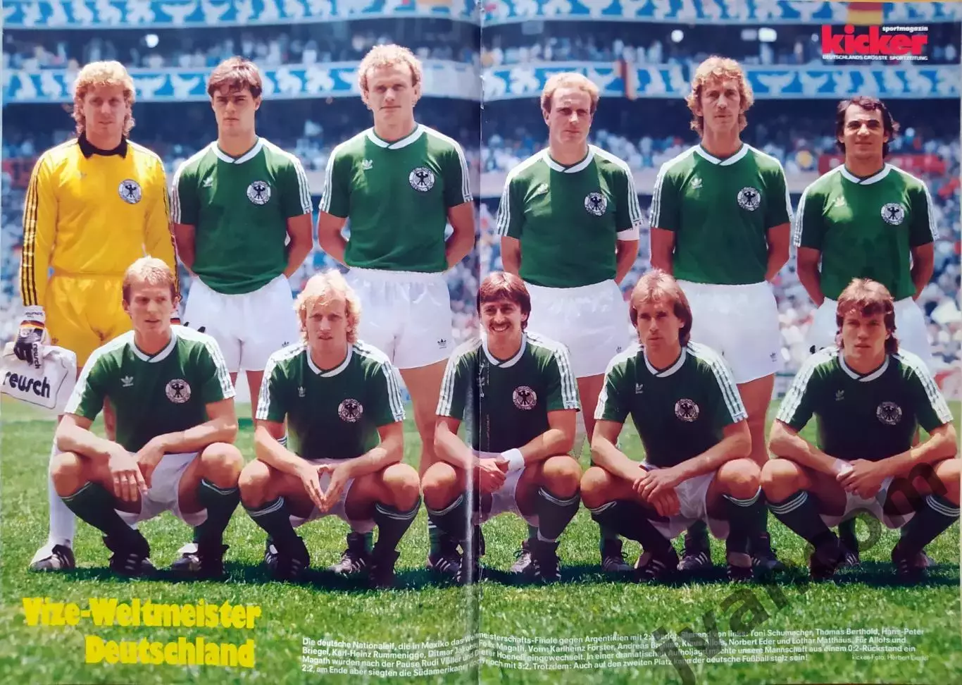 KICKER SONDERHEFT. Чемпионат Германии по футболу. Превью сезона 1986-1987. 5