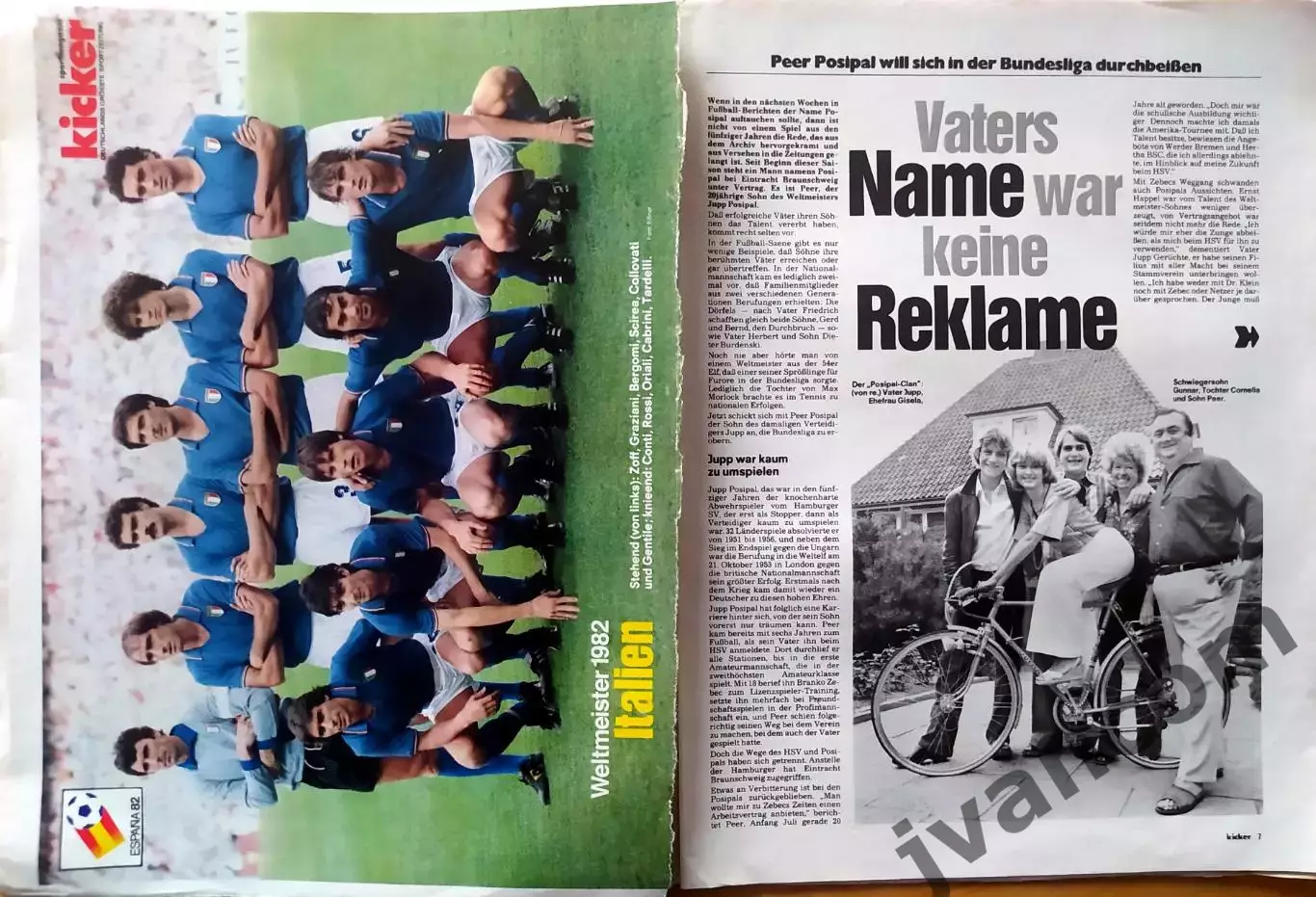 KICKER SPORTMAGAZIN №60/30 за 1982 год. Футбол, Бундеслига, Велоспорт и Плавание 2