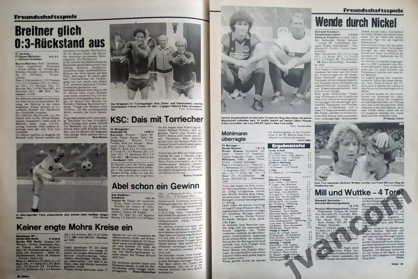 KICKER SPORTMAGAZIN №60/30 за 1982 год. Футбол, Бундеслига, Велоспорт и Плавание 4