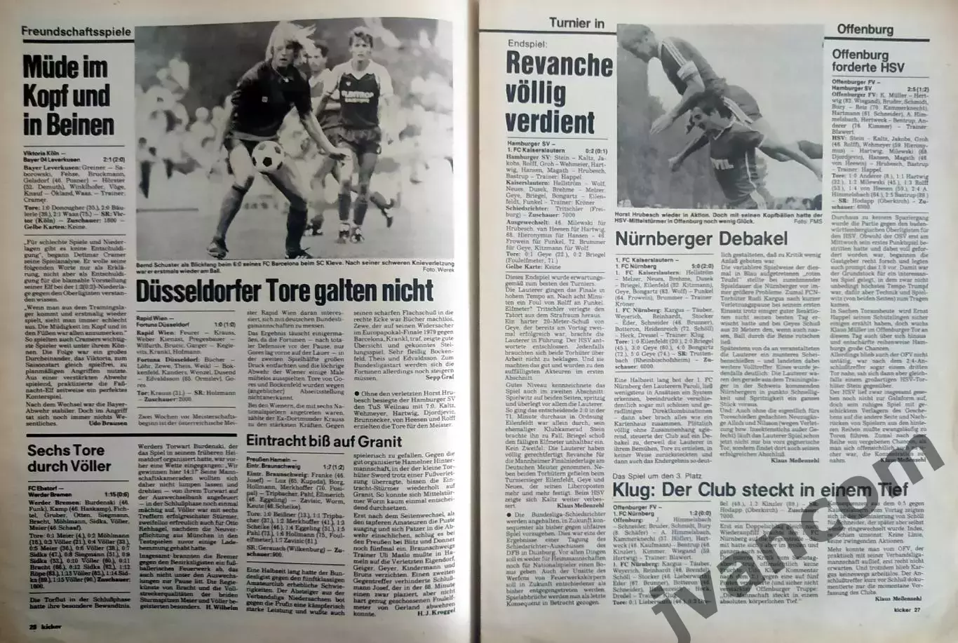 KICKER SPORTMAGAZIN №60/30 за 1982 год. Футбол, Бундеслига, Велоспорт и Плавание 7