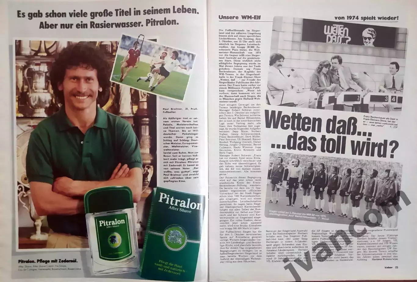 KICKER SPORTMAGAZIN №78/39 за 1982 год. Футбол, Бундеслига, Гандбол и Атлетика 2
