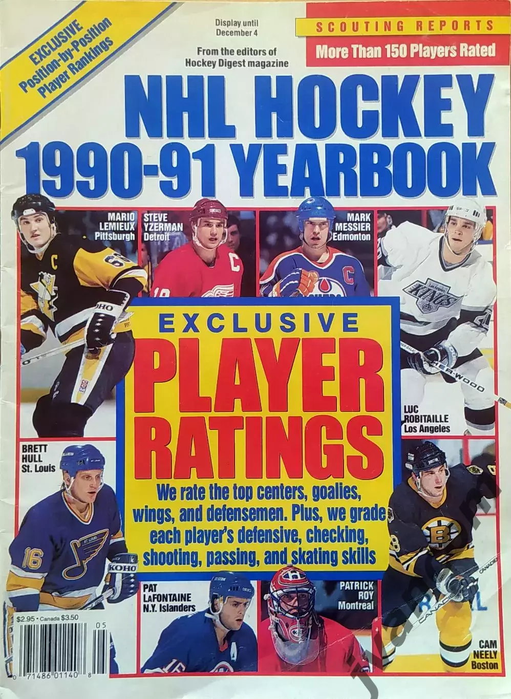НХЛ - NHL HOCKEY 1990-91 YEARBOOK. Ежегодник. Рейтинг лучших игроков НХЛ.