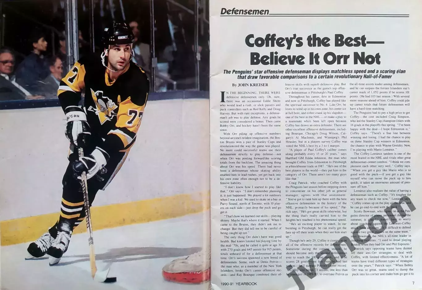 НХЛ - NHL HOCKEY 1990-91 YEARBOOK. Ежегодник. Рейтинг лучших игроков НХЛ. 2