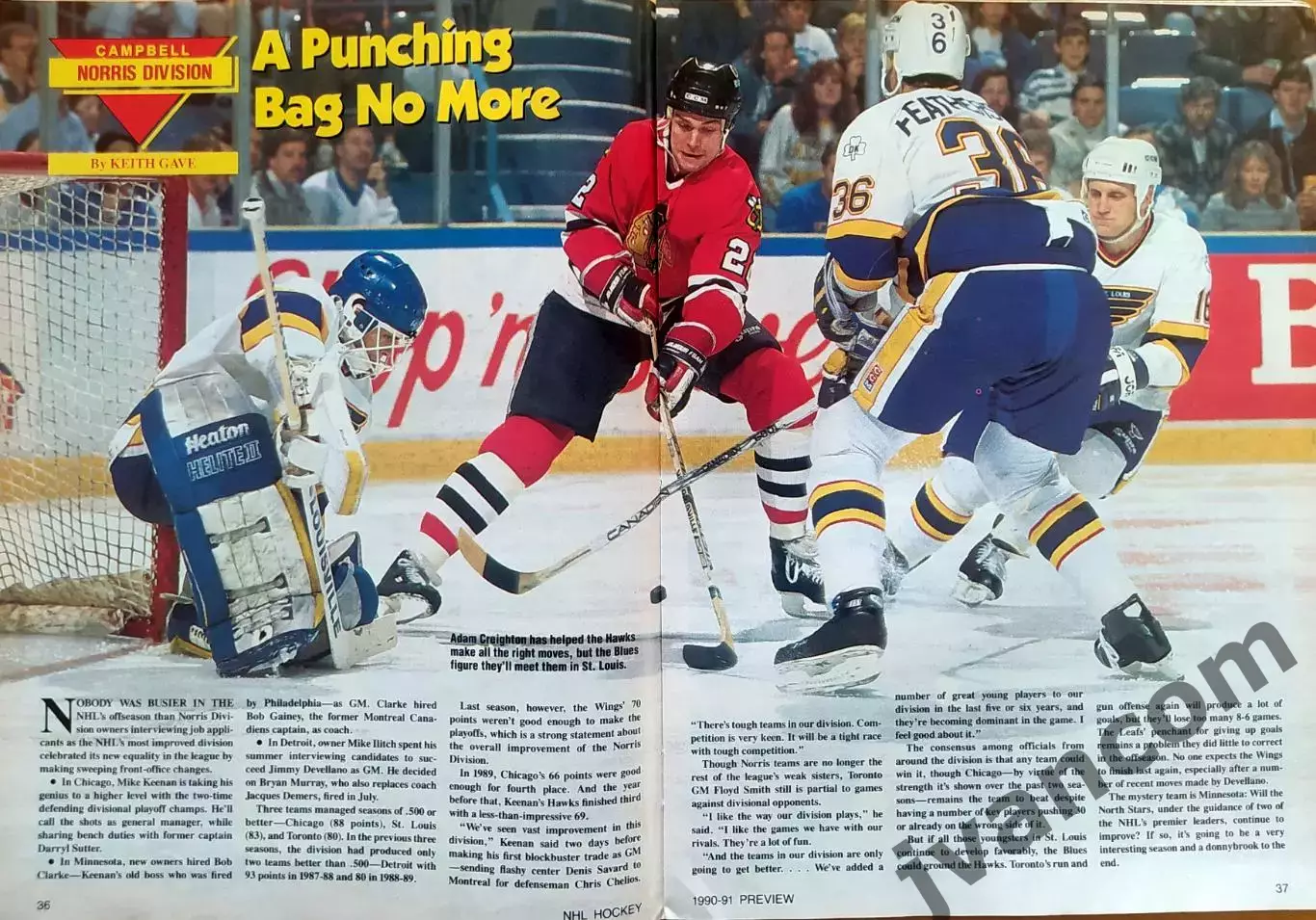 НХЛ - NHL HOCKEY 1990-91 PREVIEW. Ежегодник. Представление участников НХЛ. 5