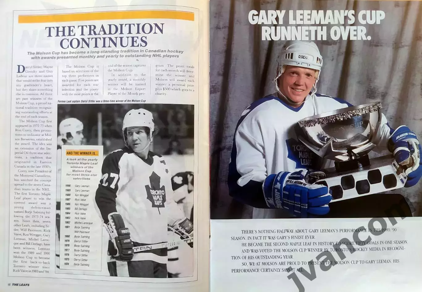 НХЛ - THE LEAFS - Официальный журнал Торонто Мейпл Лифс, Выпуск №2 за 1990 год. 3