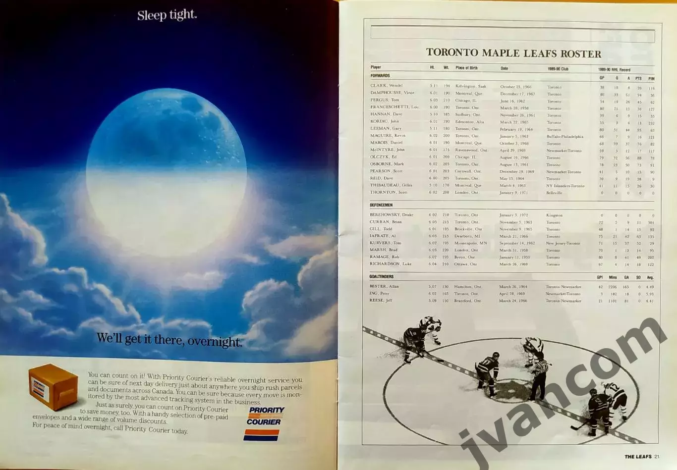 НХЛ - THE LEAFS - Официальный журнал Торонто Мейпл Лифс, Выпуск №2 за 1990 год. 4