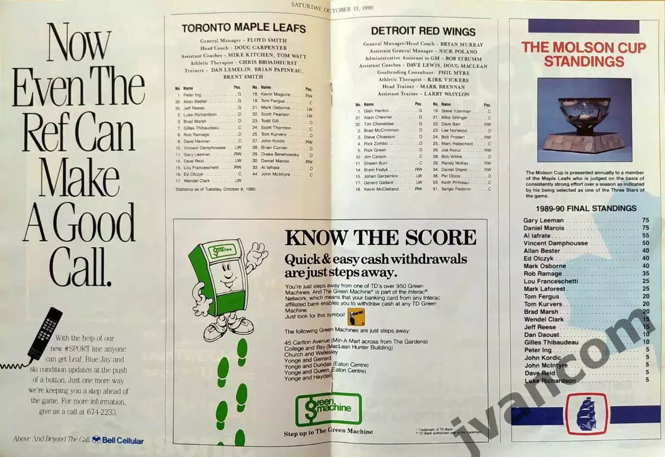 НХЛ - THE LEAFS - Официальный журнал Торонто Мейпл Лифс, Выпуск №2 за 1990 год. 6
