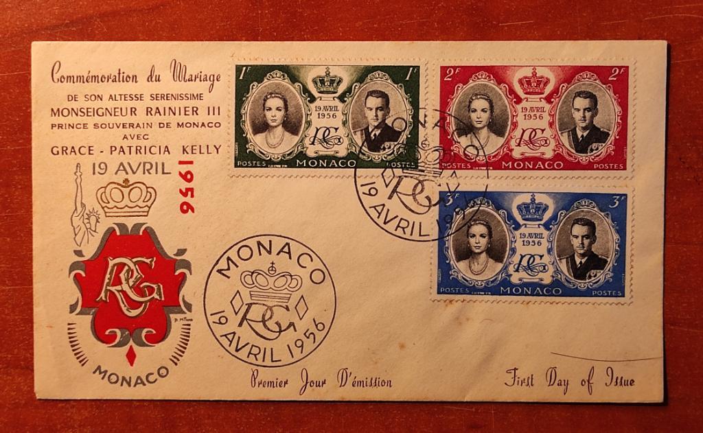 Монако 1956 год. 2 КПД Бракосочетания Князя Монако Рантье III и Грейс Келли
