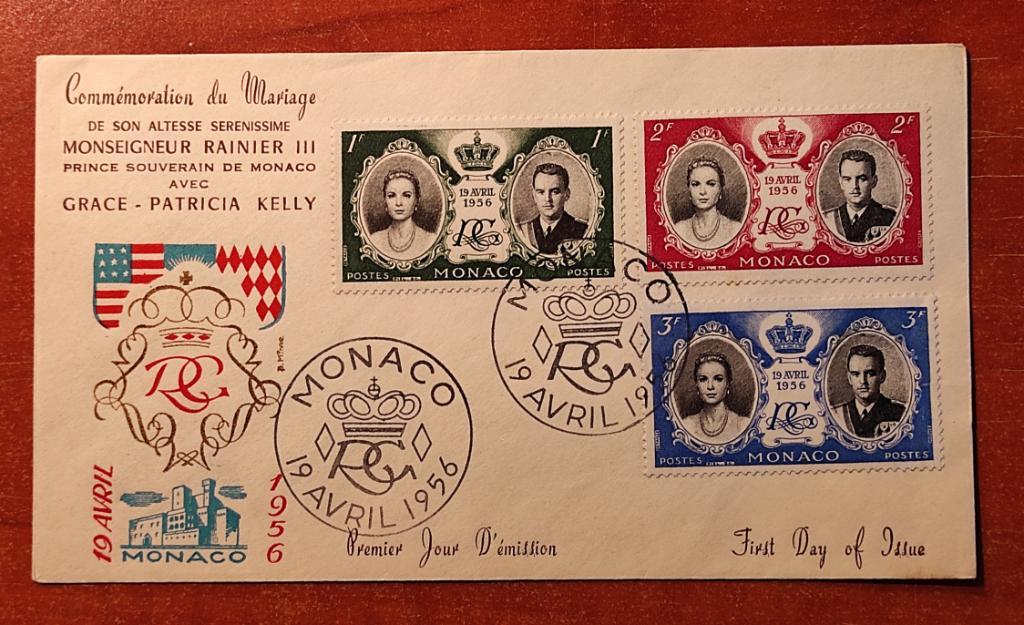Монако 1956 год. 2 КПД Бракосочетания Князя Монако Рантье III и Грейс Келли 1