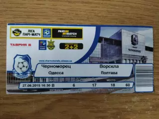 Черноморец Одесса - Ворскла Полтава 27.09.2015