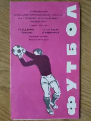 Пахтакор Ташкент -Таврия Симферополь 7.04.1981