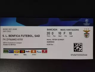 Бенфика Португалия - Динамо Киев 8.12.2021