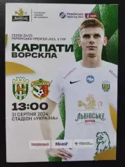 Карпаты Львов - Ворскла Полтава 31.08.2024