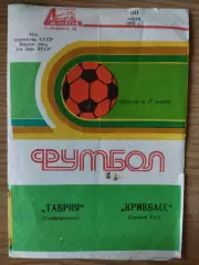 Таврия Симферополь - Кривбасс Кривой Рог 30.03.1985