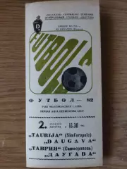 Даугава Рига -Таврия Симферополь 2.08.1982