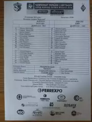 протокол, Ворскла Полтава - Динамо Киев 29.09.2013