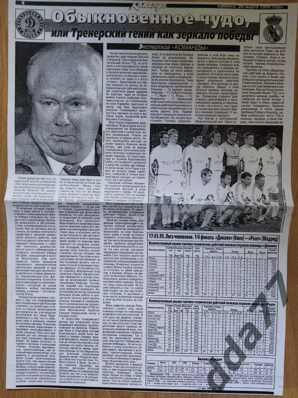 копия , постскриптум Динамо Киев - Реал Мадрид 20.03.1999