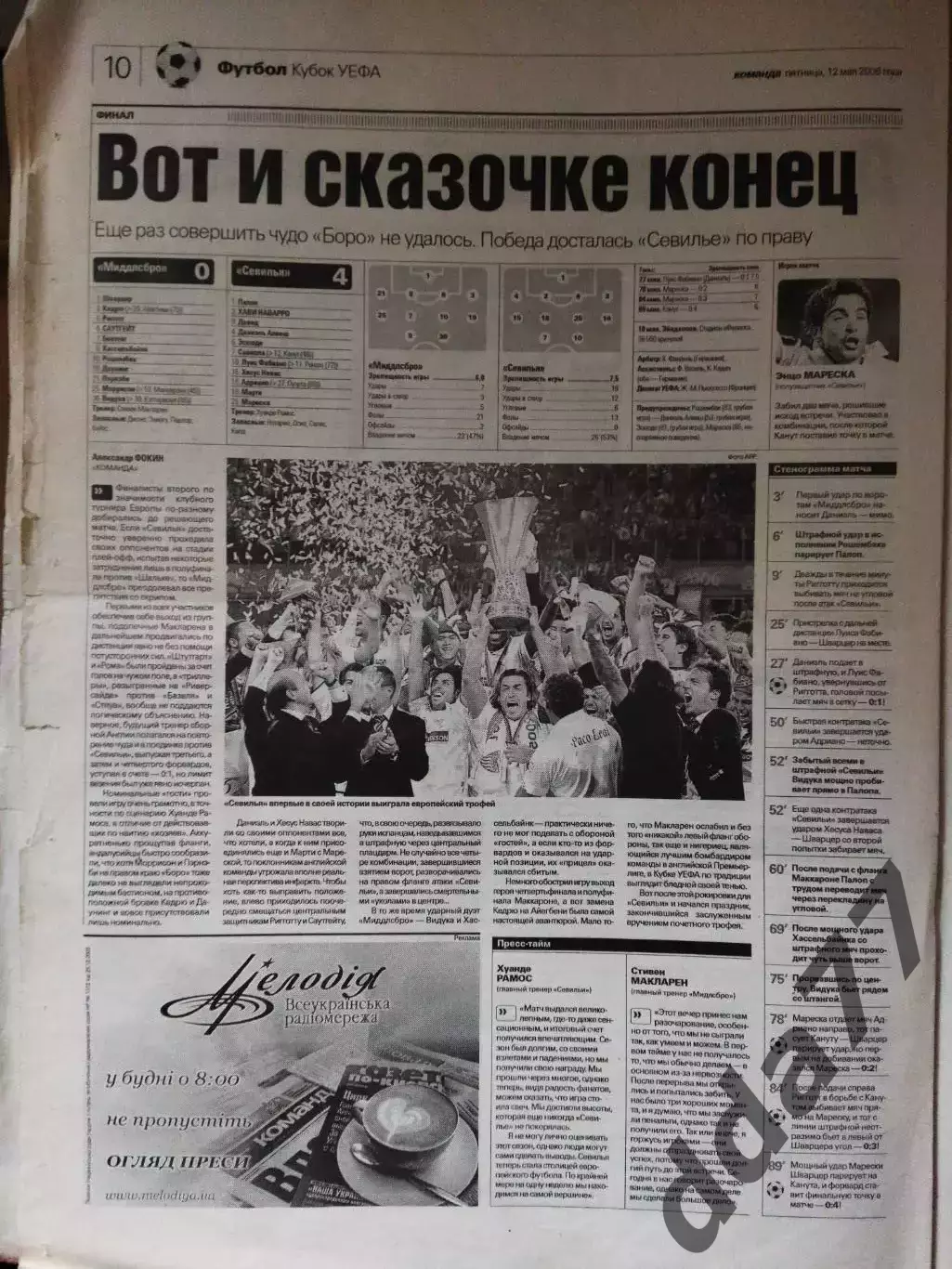 газета Команда №86 12.05.2006. 2