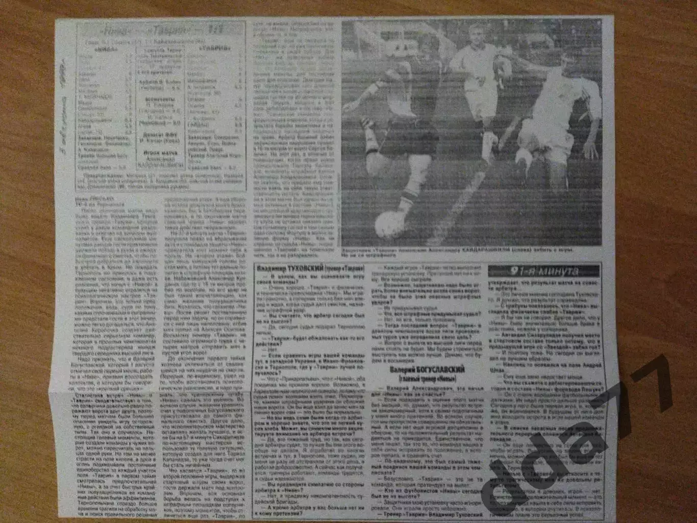 копия ,отчет с матча Нива Тернополь - Таврия Симферополь 1.08.1999