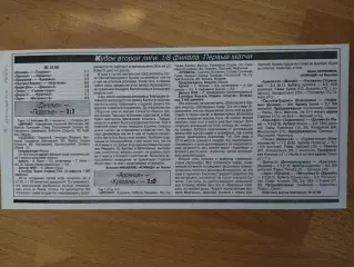 копия ,отчеты с матчей Кубка 2-й лиги Украины 6.10.1999