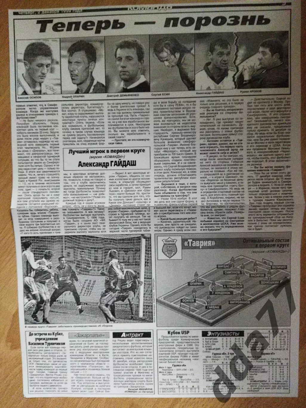 копия ,Промежуточный финиш, Таврия Симферополь 2.12.1999 1