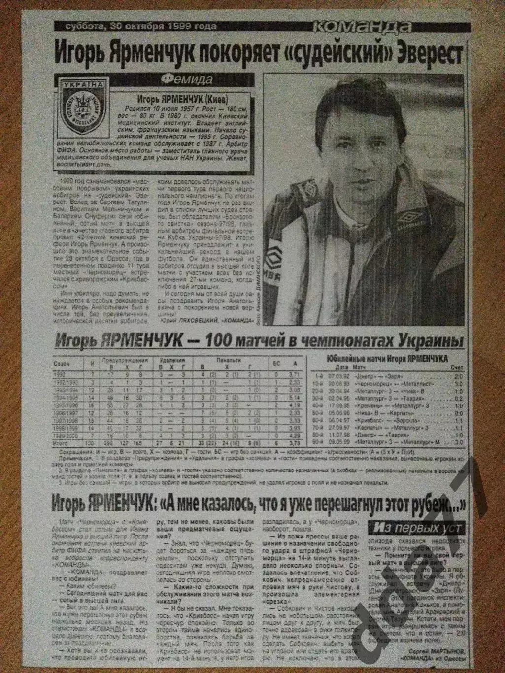 копия ,интервью Игорь Яремчук 30.10.1999