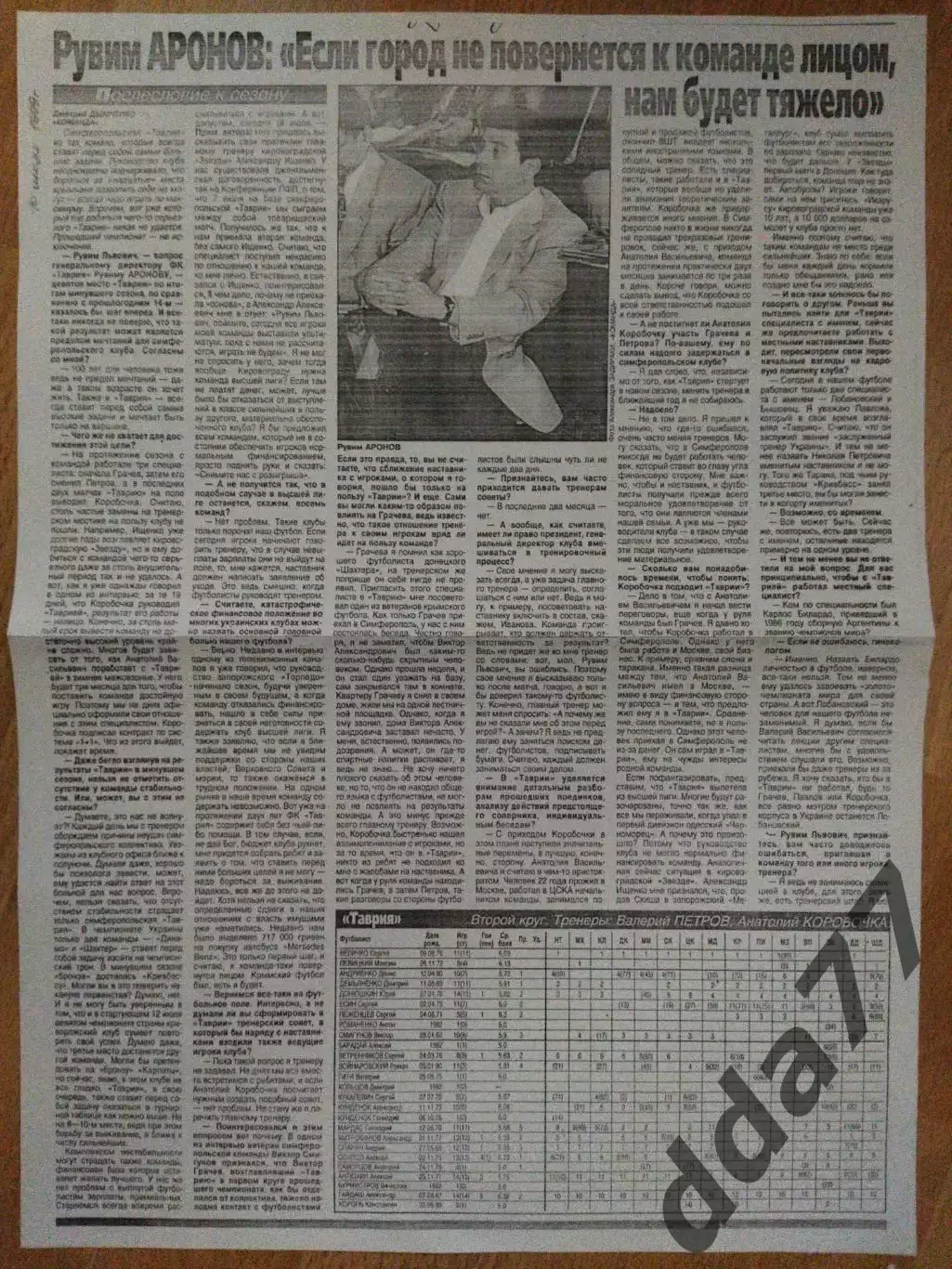 копия ,Промежуточный финиш: Таврия Симферополь10.07.1999