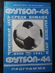 (1056) Динамо Киев - СКА Ростов-на-Дону 28.03.1981.