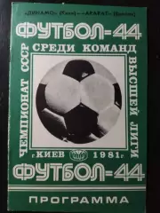 (1061) Динамо Киев - Арарат Ереван 19.05.1981