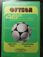 (1180) Динамо Киев-Черноморец Одесса 29.08.1983