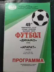 (1412) Динамо Киев - Арарат Ереван 14.03.1986