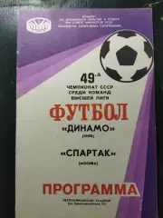 (1414) Динамо Киев - Спартак Москва 27.04.1986