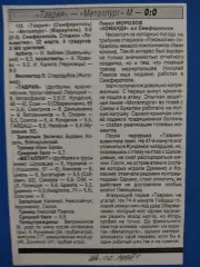 копия ,(7575) Таврия Симферополь - Металлург Мариуполь 22.03.1998