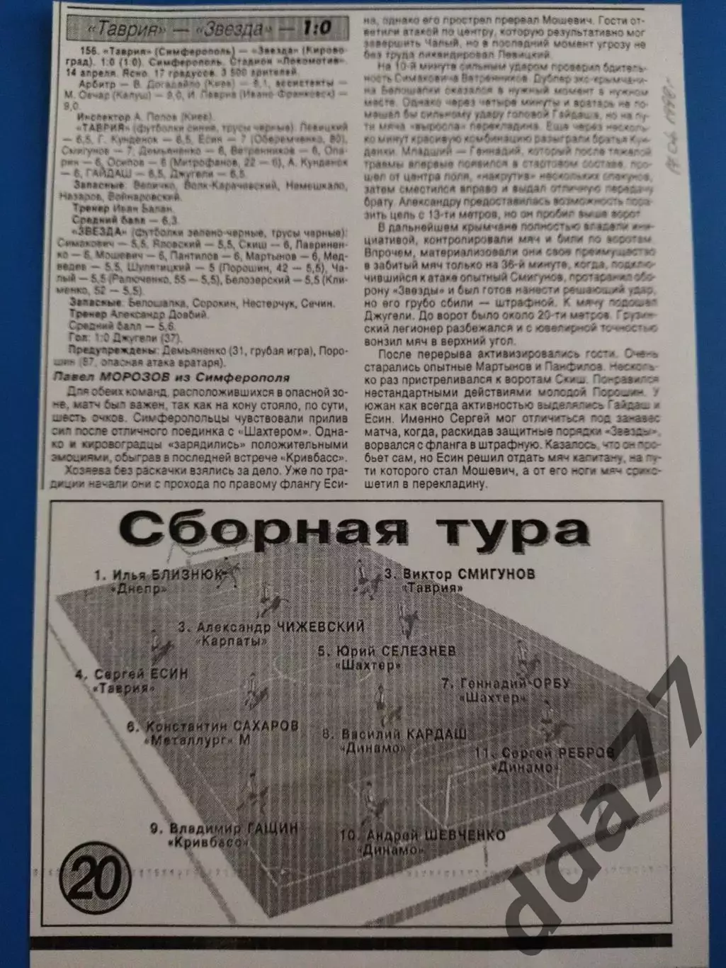 копия ,(7608) Таврия Симферополь - Звезда Кировоград 14.04.1998