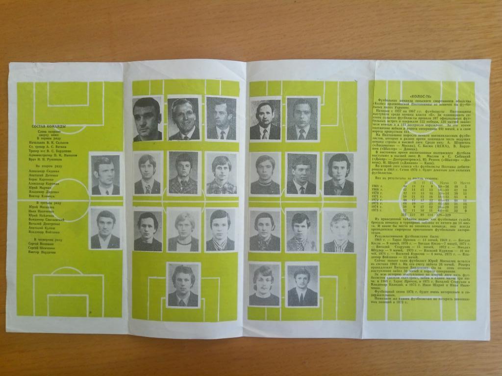 буклет , Колос Полтава 1976 2