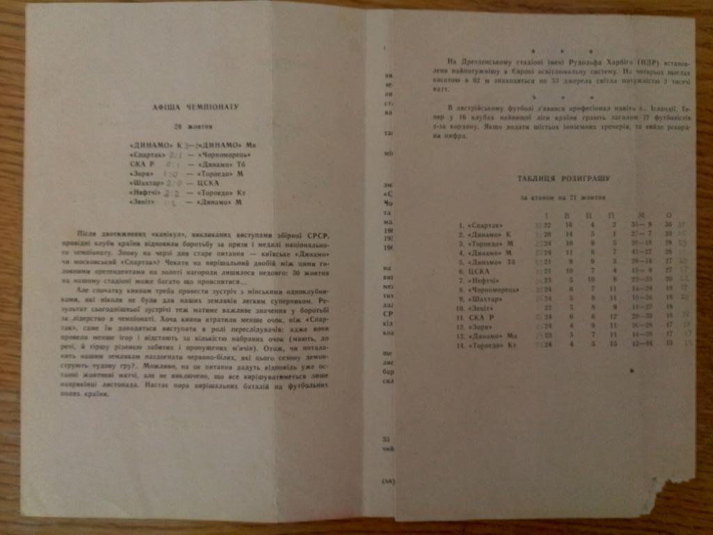 Динамо Киев-Динамо Минск 26.10.1969 1