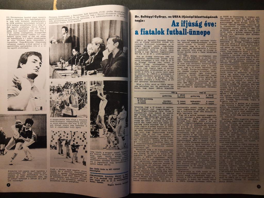Журнал Кепеш спорт Венгрия, #8 1985г. 1