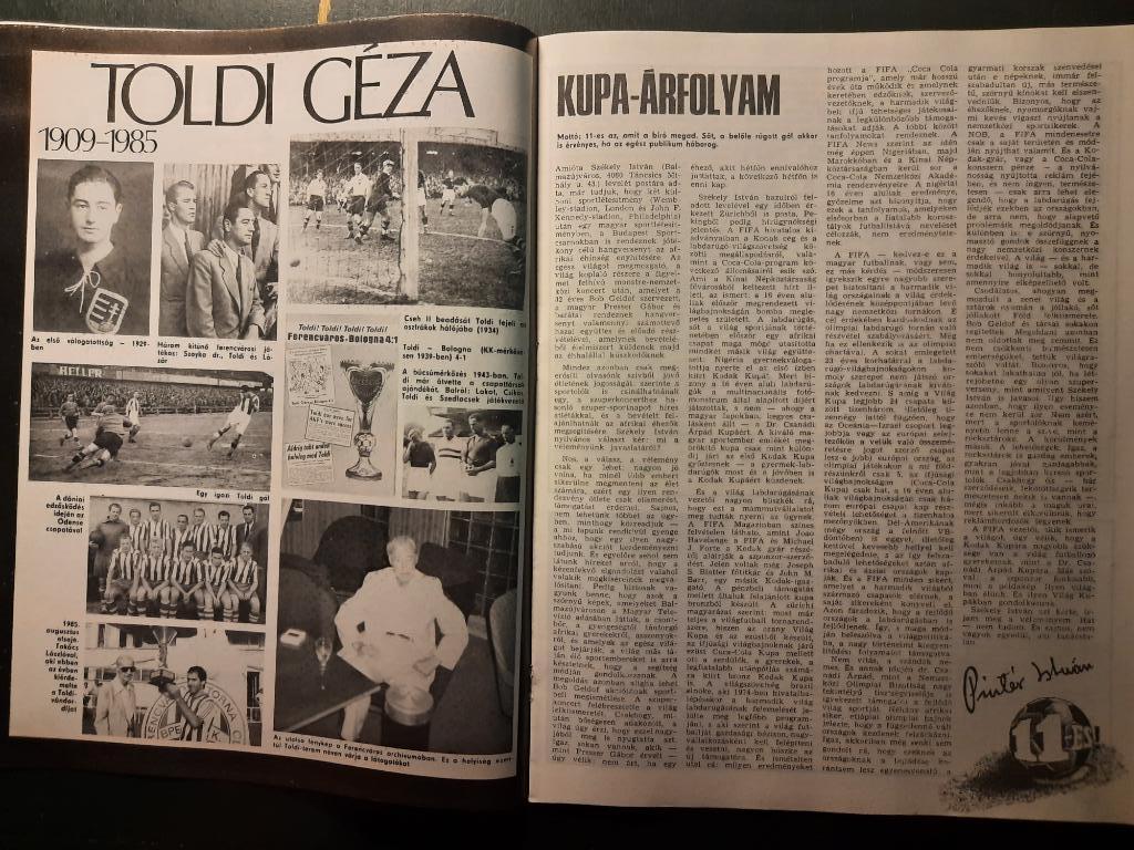 Журнал Кепеш спорт Венгрия, #34 1985г. 2