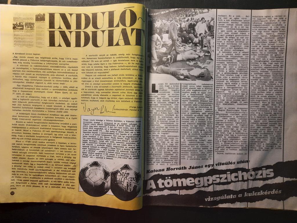 Журнал Кепеш спорт Венгрия, #40 1985г. 1